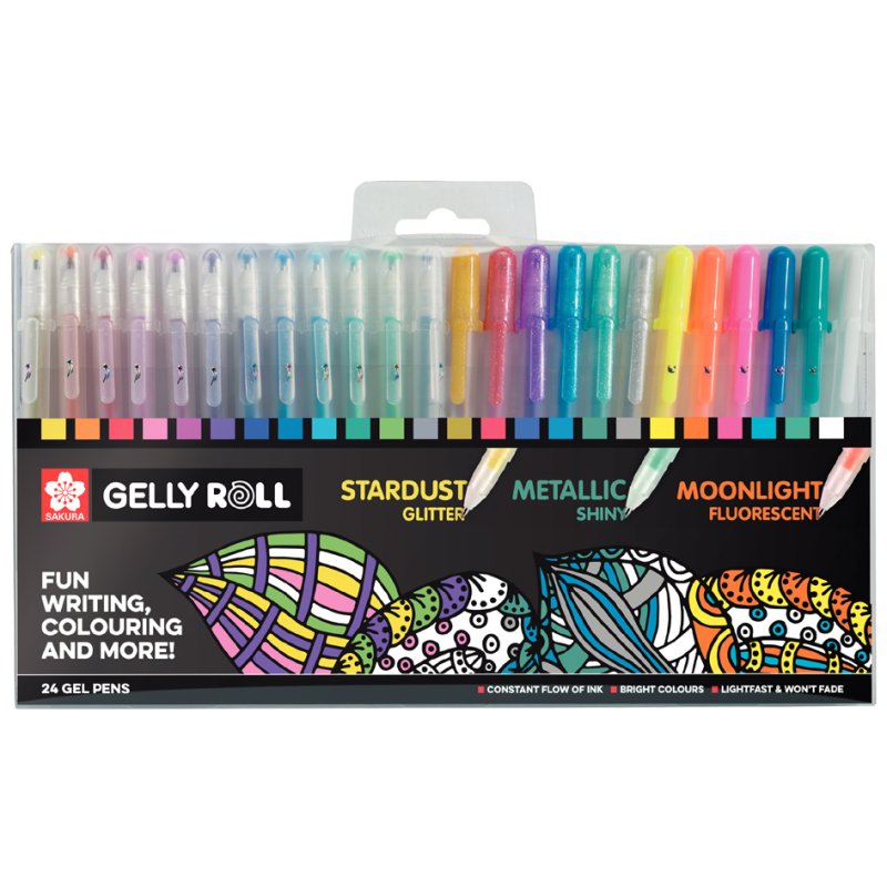 SAKURA Gelly Roll Mix stylos gel set, 24 pièces